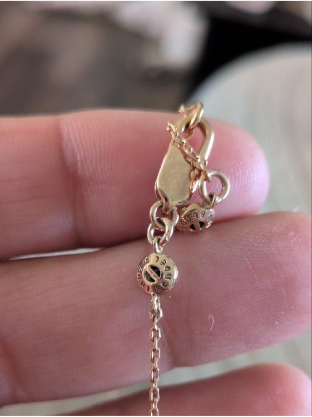 Henri Bendel Rose Gold Pavé Circle Slider Necklace - Picture 4 of 5